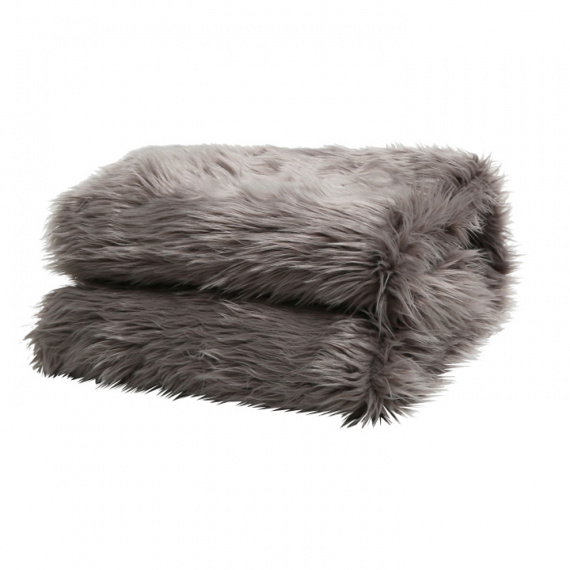 Kožešinová deka, šedá, 150x180, Ebona TYP 5