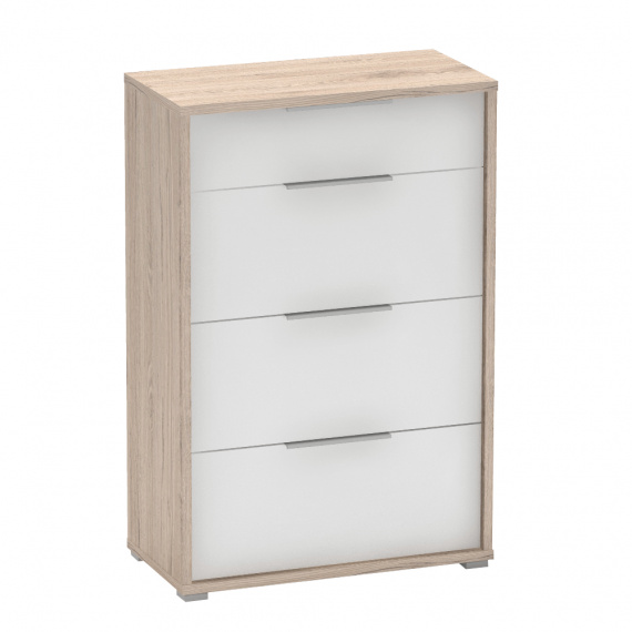 Komoda se čtyřmi šuplíky, san remo / bílá, RIOMA TYP 22