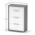 Komoda se čtyřmi šuplíky, grafit / bílá, RIOMA TYP 22