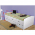 Postel s výsuvnou přistýlkou, bílá, 90x200, MARINELLA