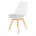 Židle, bílá / světle šedá, DAMARA