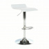 Barová židle, ekokůže bílá/chrom, LARIA NEW