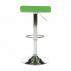 Barová židle, ekokůže zelená / chrom, LARIA NEW