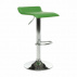 Barová židle, ekokůže zelená / chrom, LARIA NEW