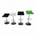 Barová židle, ekokůže zelená / chrom, LARIA NEW