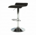 Barová židle, ekokůže černá/chrom, LARIA NEW