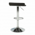 Barová židle, ekokůže černá/chrom, LARIA NEW