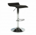 Barová židle, ekokůže černá/chrom, LARIA NEW