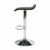 Barová židle, ekokůže hnědá / chrom, LARIA NEW