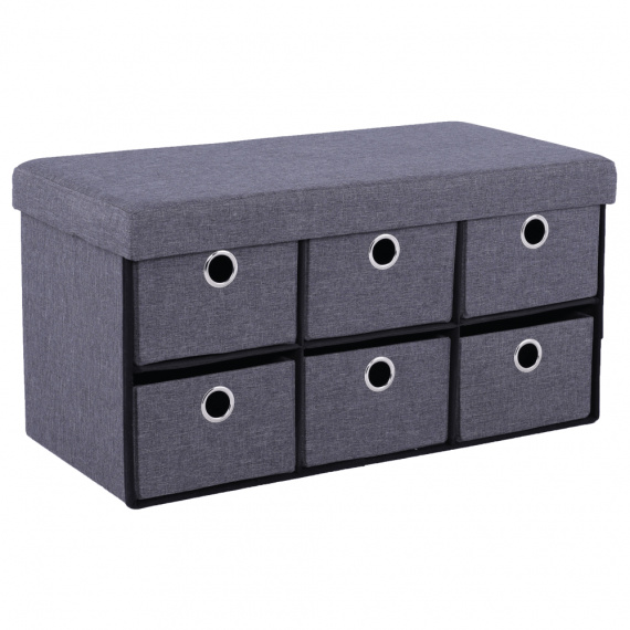 Taburet, šedá, LUMO