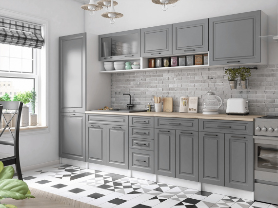 Kuchyňská linka Brigita 300/300 popel MAT