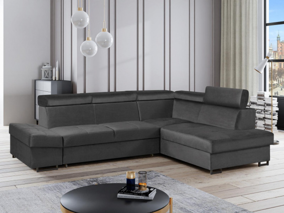 Sedací souprava Maik P tmavě šedá