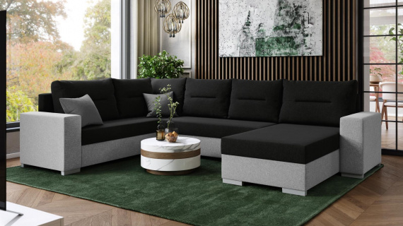 Sedací souprava Bravo Uni černá/šedá