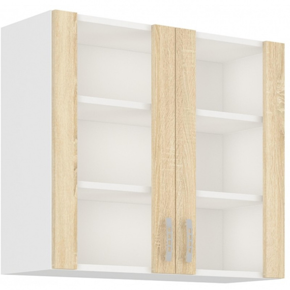 Kuchyňská skříňka Sally 80-GS-72-2F sonoma/sklo