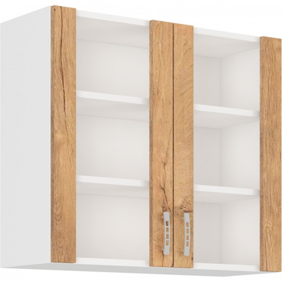 Kuchyňská skříňka Sally 80-GS-72-2F lefkas/sklo