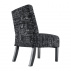 Křeslo, černobílá vzorovaná/černá, HEROLA