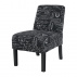 Křeslo, černobílá vzorovaná/černá, HEROLA