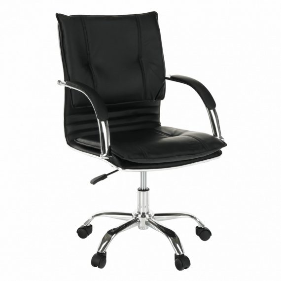 Kancelářské křeslo, ekokůže černá, Quirin NEW