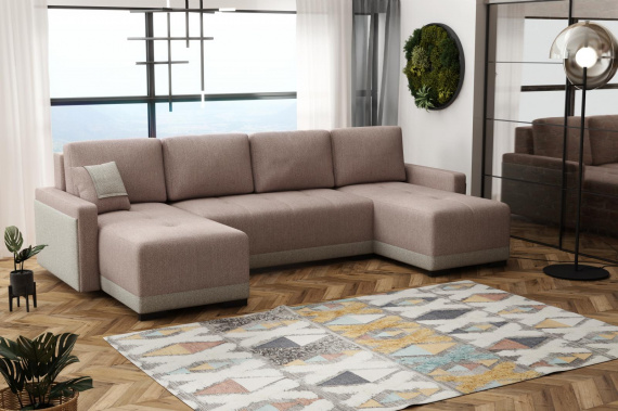 Sedací souprava Michala U růžová/šedá