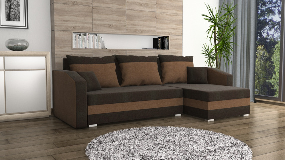 Sedací souprava Fabian UNI tm.hnědá/hnědá