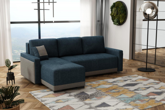 Sedací souprava Michala UNI modrá/šedá