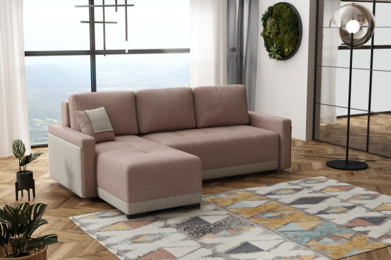 Sedací souprava Michala UNI růžová/šedá