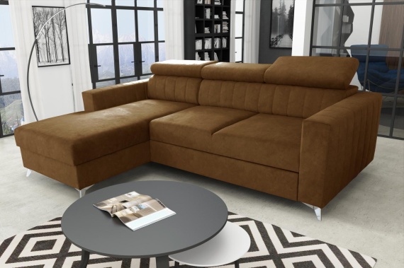 Sedací souprava Mildred L hnědá