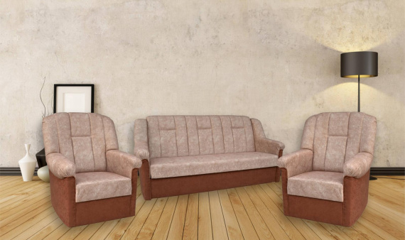 Sedací souprava Panda PO 3+1+1 Rali 3/hnědá