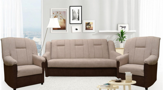 Sedací souprava Panda S 3+1+1 Alfa 03/08 béžovohnědá