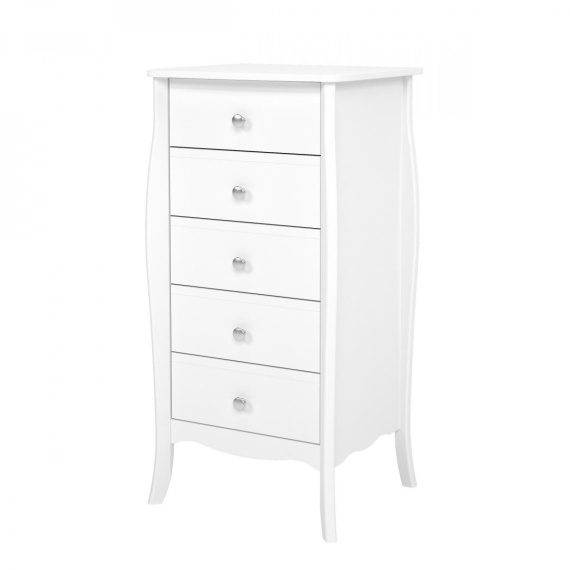 Komoda Baroneta 5S bílý mat