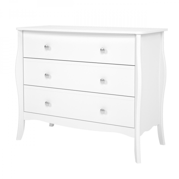 Komoda Baroneta 3S bílý mat