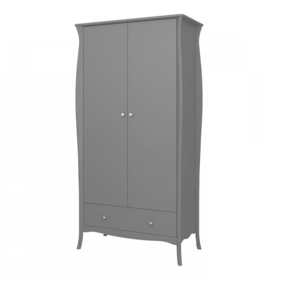 Šatní skříň Baroneta 2D1S šedá