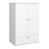 Šatní skříň Merien 2D1S bílý mat