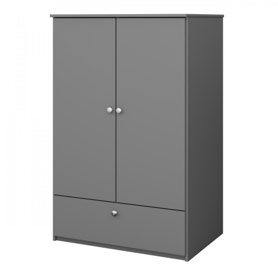 Šatní skříň Merien 2D1S šedá