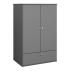 Šatní skříň Merien 2D1S šedá