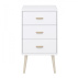 Noční stolek Miva 3S bílý mat