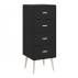 Komoda Miva úzká 4S černý mat