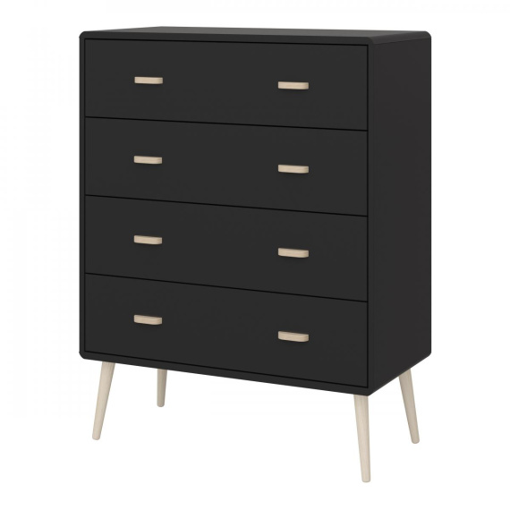 Komoda Miva 4S černý mat
