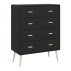 Komoda Miva 4S černý mat
