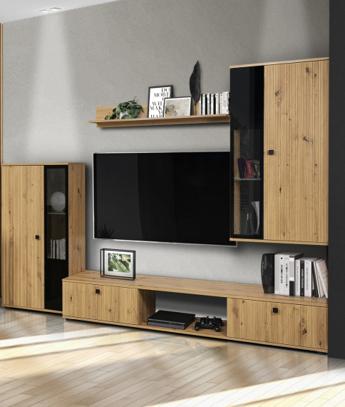 Obývací stěna Silos dub artisan/melamina