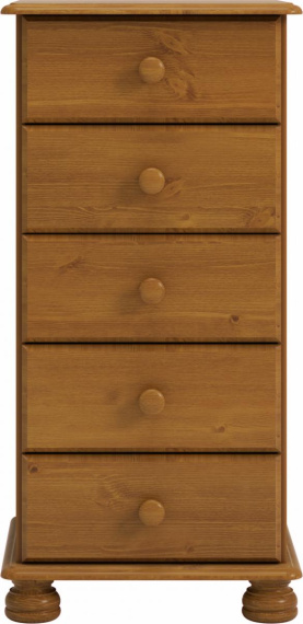 Komoda Rinat 5S masiv hnědá