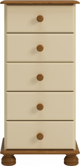 Komoda Rinat 5S hnědá/cream