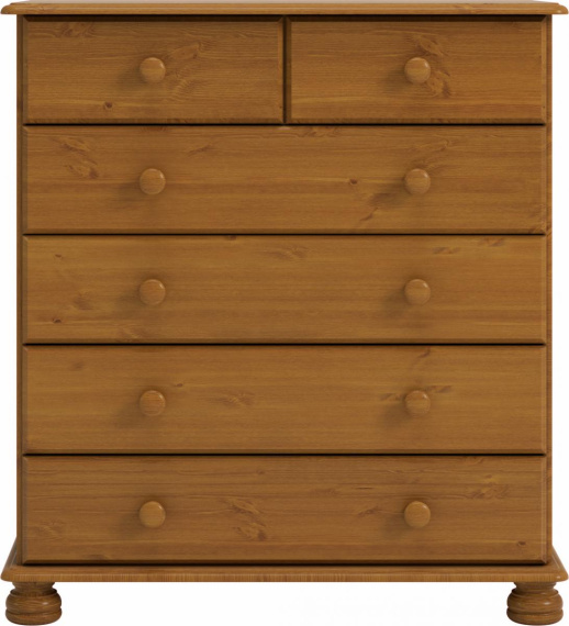 Komoda Rinat 2+4S masiv hnědá