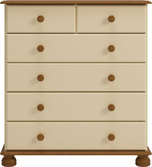 Komoda Rinat 2+4S hnědá/cream