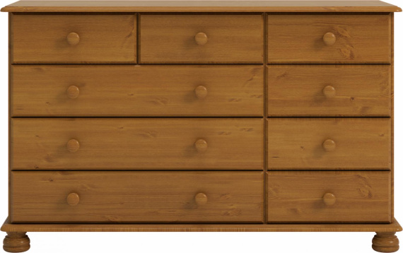 Komoda Rinat 3+2+4S masiv hnědá