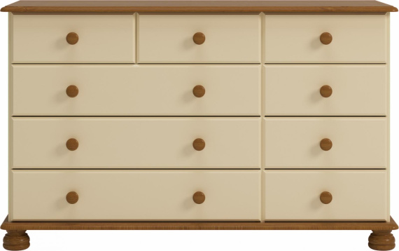 Komoda Rinat 3+2+4S hnědá/cream