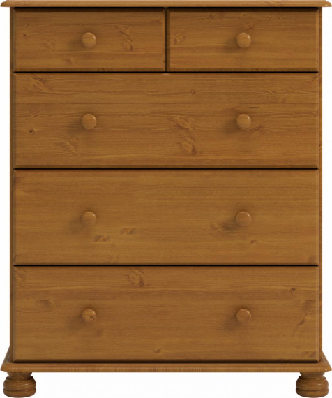 Komoda Rinat 2+3S masiv hnědá