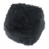 Taburetka, umělá kožešina černá, AZENE
