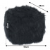 Taburetka, umělá kožešina černá, AZENE