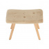 Křeslo s taburetem, béžová / buk, LAGER NEW